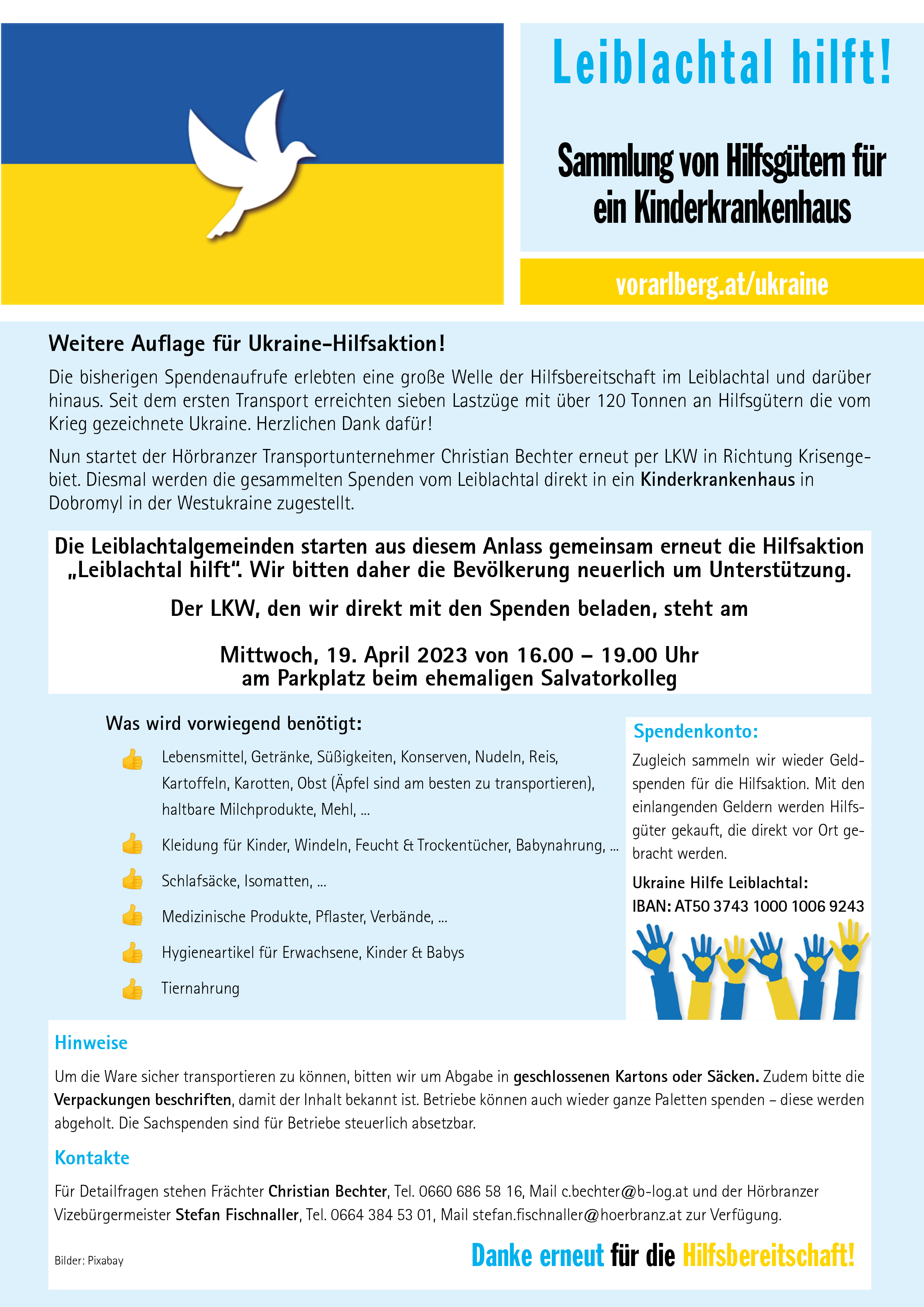 Plakat Hilfsaktion